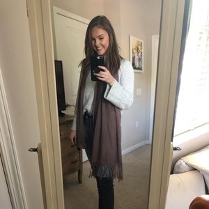 Loft Gray Bell Sleeve Sweater